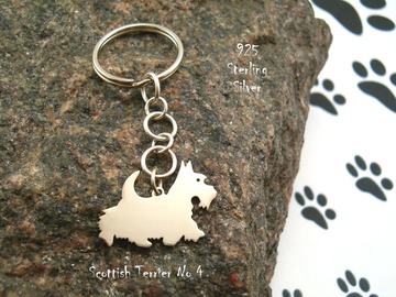 Selling: Keyring Scottish Terrier * 925 sterling silver