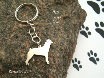 Selling: Keyring Rottweiler * 925 sterling silver