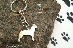 Selling: Keyring Rottweiler * 925 sterling silver