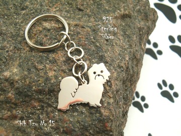Selling: Keyring  Shih Tzu * 925 sterling silver