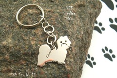 Selling: Keyring  Shih Tzu * 925 sterling silver