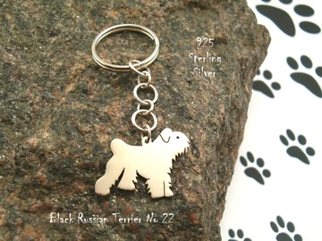 Selling: Keyring Black Russian Terrier * 925 sterling silver