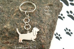 Selling: Keyring Basset Hound * 925 sterling silver