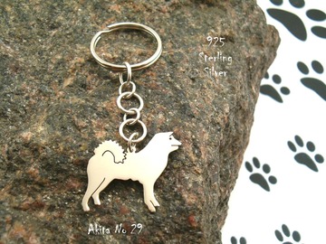 Selling: Keyring Akita * 925 sterling silver
