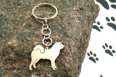 Selling: Keyring Akita * 925 sterling silver