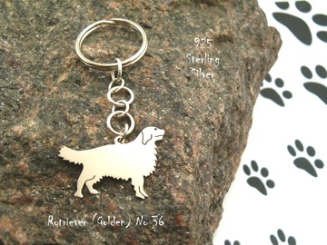 Selling: Keyring Golden Retriever * 925 sterling silver