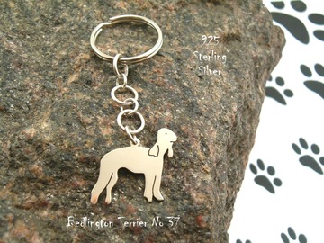 Selling: Keyring Bedlington Terrier * 925 sterling silver