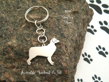 Selling: Keyring Australian Shepherd * 925 sterling silver