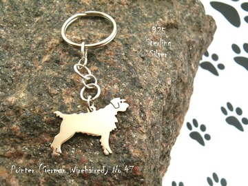 Selling: Keyring Pointer German Wirehaired * 925 sterling silver