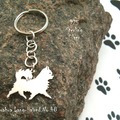 Selling: Keyring Chihuahua Long - Haired * 925 sterling silver