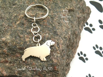 Selling: Keyring Spaniel Clumber * 925 sterling silver