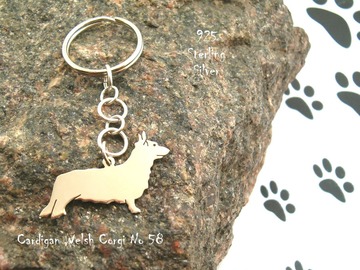 Selling: Keyring Welsh Corgi Cardigan * 925 sterling silver