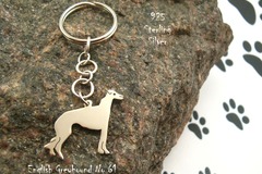 Selling: Keyring English Greyhound * 925 sterling silver