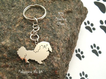 Selling: Keyring Pekingese * 925 sterling silver