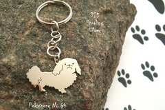 Selling: Keyring Pekingese * 925 sterling silver