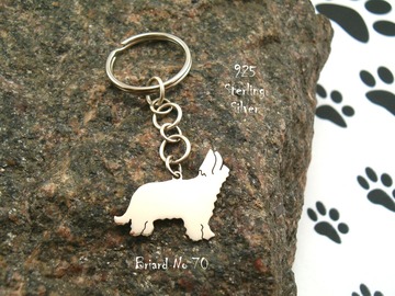 Selling: Keyring Briard French Shepherd * 925 sterling silver