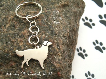 Selling: Keyring Flat Coated Retriever * 925 sterling silver