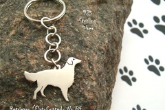 Selling: Keyring Flat Coated Retriever * 925 sterling silver