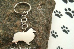 Selling: Keyring Shetland Sheepdog Sheltie * 925 sterling silver
