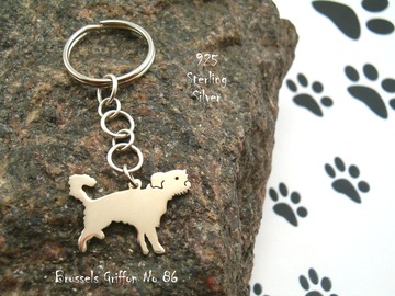 Selling: Keyring Brussels Griffon * 925 sterling silver