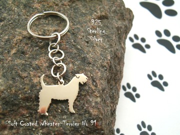 Selling: Keyring Soft Coated Wheaten Terrier * 925 sterling silver