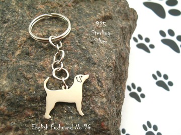 Selling: Keyring English Foxhound * 925 sterling silver
