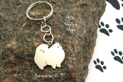 Selling: Keyring Pomeranian * 925 sterling silver