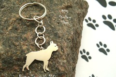 Selling: Keyring Boston Terrier * 925 sterling silver