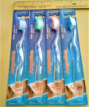 108 Toothbrushes By Angelina High Quality Medium Bristle