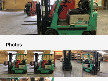 Renting out equipment (w/o operator): Forklift - Mitsubishi FG15 LPG