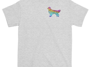 Selling: Tie Dye Tshirt - Golden Retriever