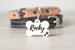 Selling: Personalized Dog Bone ID Tag - Double sided - 1.25"