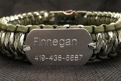Selling: Custom Paracord Dog Collar with Personalized Dog Tag