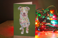 Selling: Tattooed American Bull Terrier (Pit Bull) Notecard Set (4)