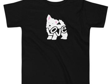 Selling: Toddler - LoVe T-Shirt  - West Highland White Terrier