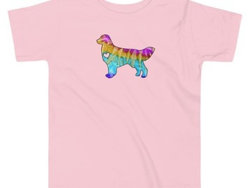 Selling: Toddler T-Shirt in Tie-Dye Silhouette - Golden Retriever