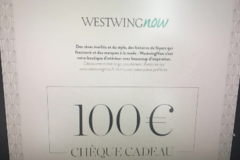 Vente: Chèque cadeau WestWingNow.fr (100€)