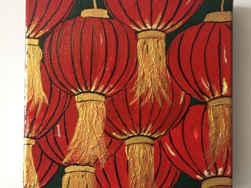  : Acrylic Painting : Chinese Lanterns