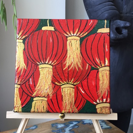 Acrylic Painting Chinese Lanterns Qraftie