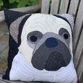 Selling: Pug Dog Pillow, Pet Pillow, Dog Decor, Dog Lover Gift, Cushion Co