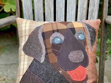 Selling: Chocolate Labrador Dog Pillow, Pet Pillow, Dog Decor