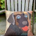 Selling: Chocolate Labrador Dog Pillow, Pet Pillow, Dog Decor