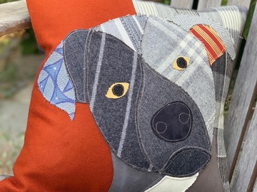 Selling: Black Labrador Dog Pillow, Pet Pillow, Dog Decor, Dog Lover Gift
