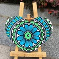  : Bohemian Mandala Desk Accessory - Exclusively Hand-Painted