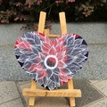  : Pink & Purple Mandala Desk Accessory - Exclusively Hand-Painted 