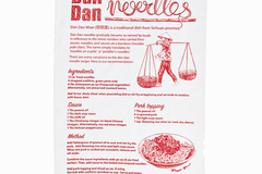  : Dan Dan Recipe Tea Towel - Red
