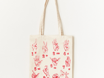  : Finger Counting Tote Bag - Red