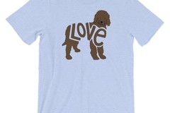 Selling: LOVE Style T-Shirt  - Labradoodle - Dark Brown design for Dog Lov
