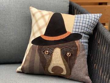 Selling: Halloween Dog in Witch Costume Pillow, Fall Decoration