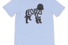 Selling: Doodle -  LoVe style - Black Design T-Shirt for Dog Lovers 